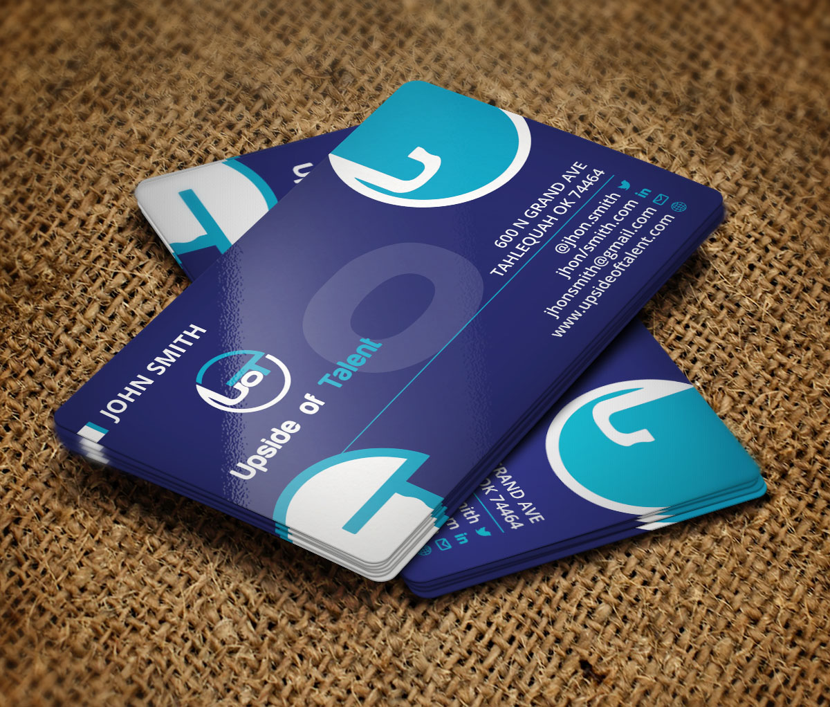 Business Card Design by Verified artistry (Design garden) for Upside of Talent | Design #9361335