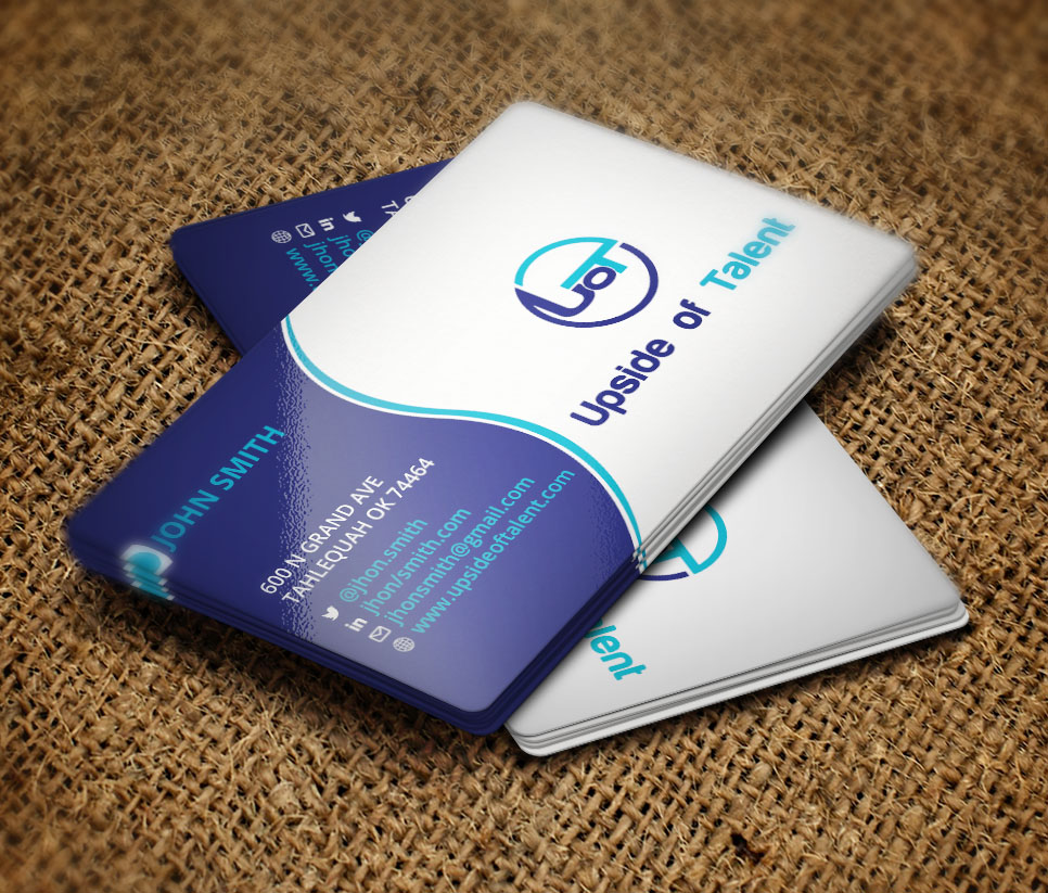 Business Card Design by Verified artistry (Design garden) for Upside of Talent | Design #9361349