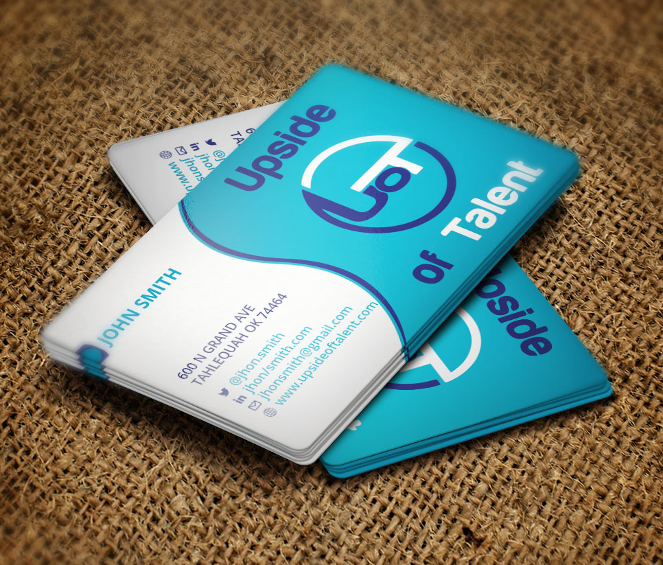 Business Card Design by Verified artistry (Design garden) for Upside of Talent | Design #9361351