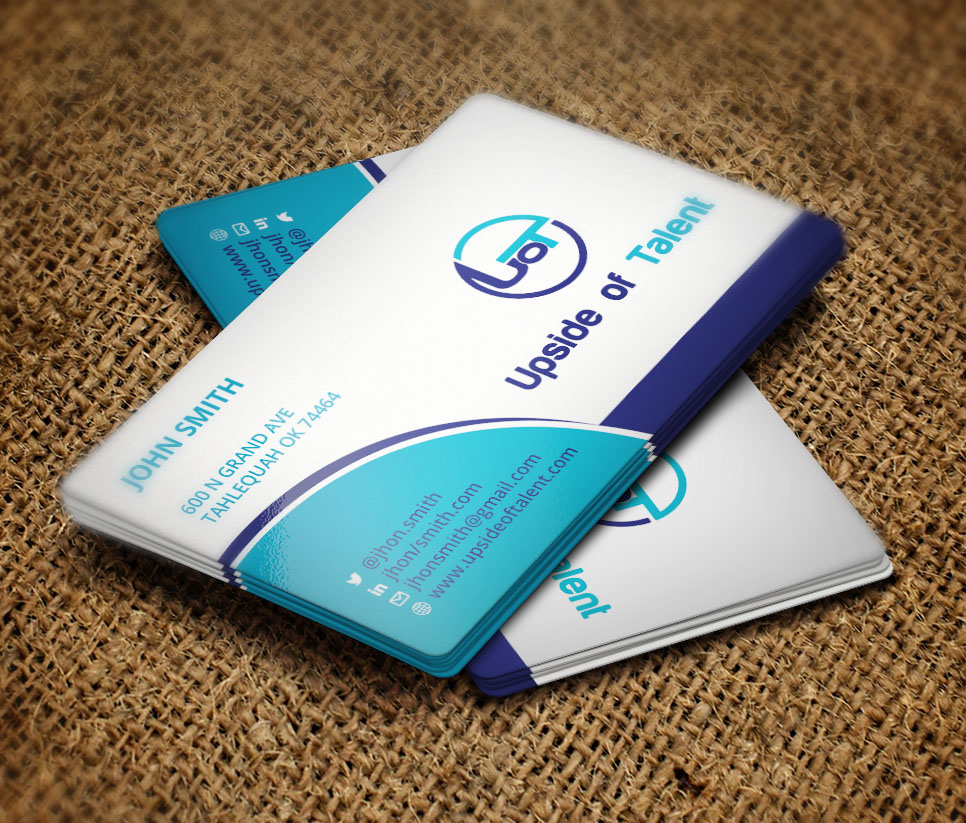 Business Card Design by Verified artistry (Design garden) for Upside of Talent | Design #9361354