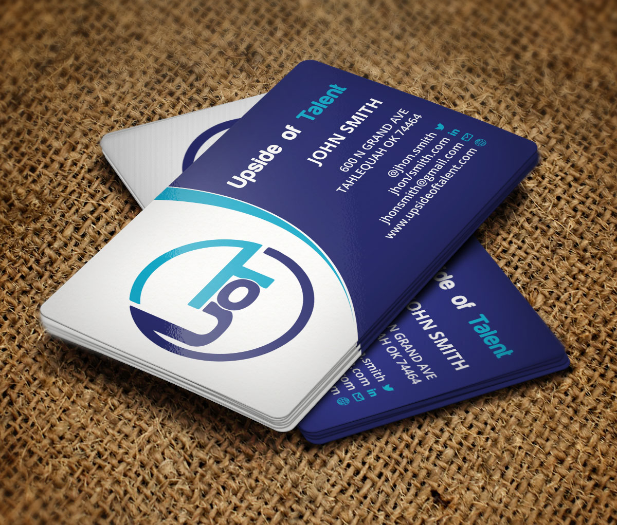 Business Card Design by Verified artistry (Design garden) for Upside of Talent | Design #9361358