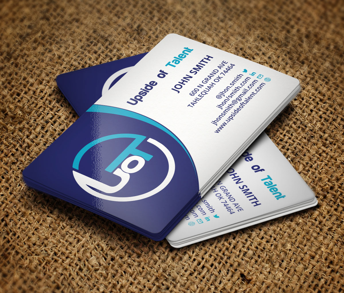Business Card Design by Verified artistry (Design garden) for Upside of Talent | Design #9361360
