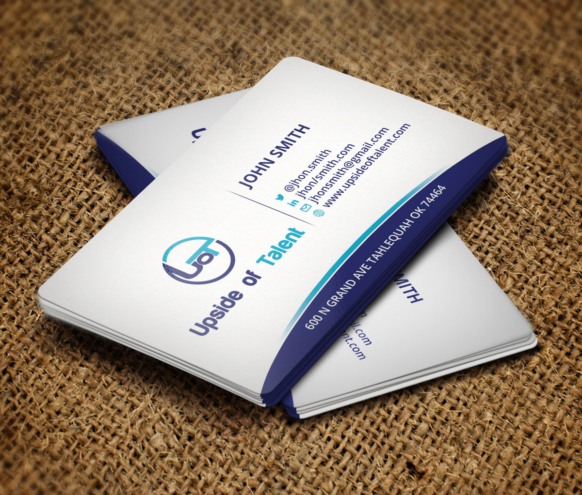 Business Card Design by Verified artistry (Design garden) for Upside of Talent | Design #9361361