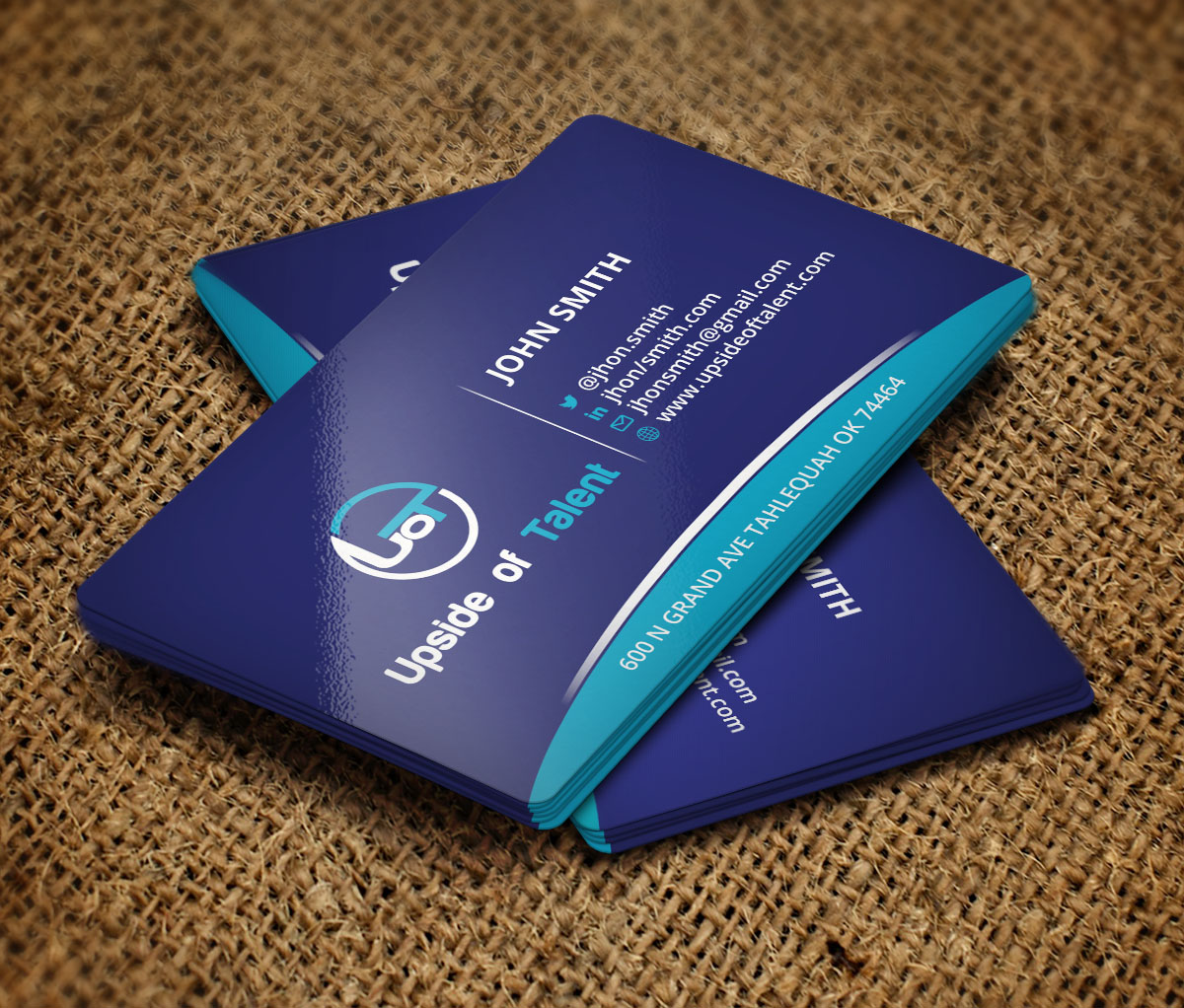 Business Card Design by Verified artistry (Design garden) for Upside of Talent | Design #9361362