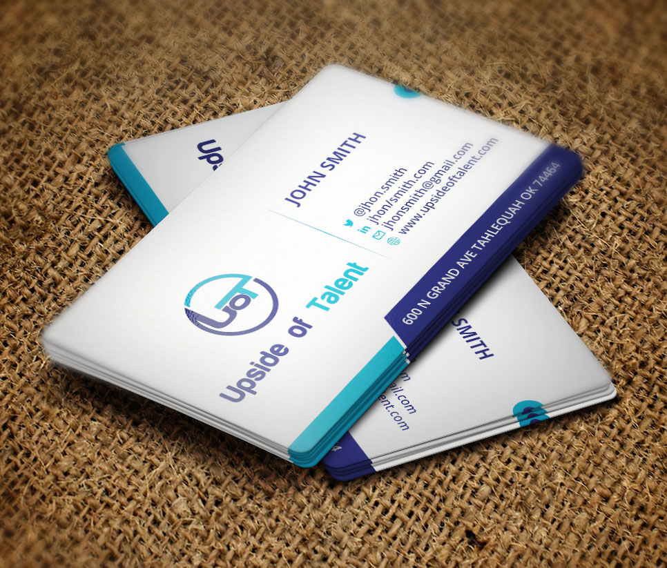 Business Card Design by Verified artistry (Design garden) for Upside of Talent | Design #9361369