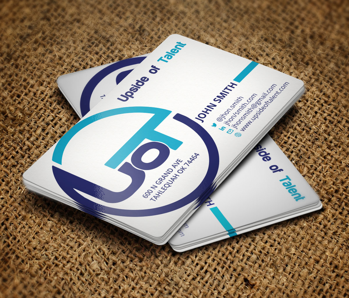 Business Card Design by Verified artistry (Design garden) for Upside of Talent | Design #9362245