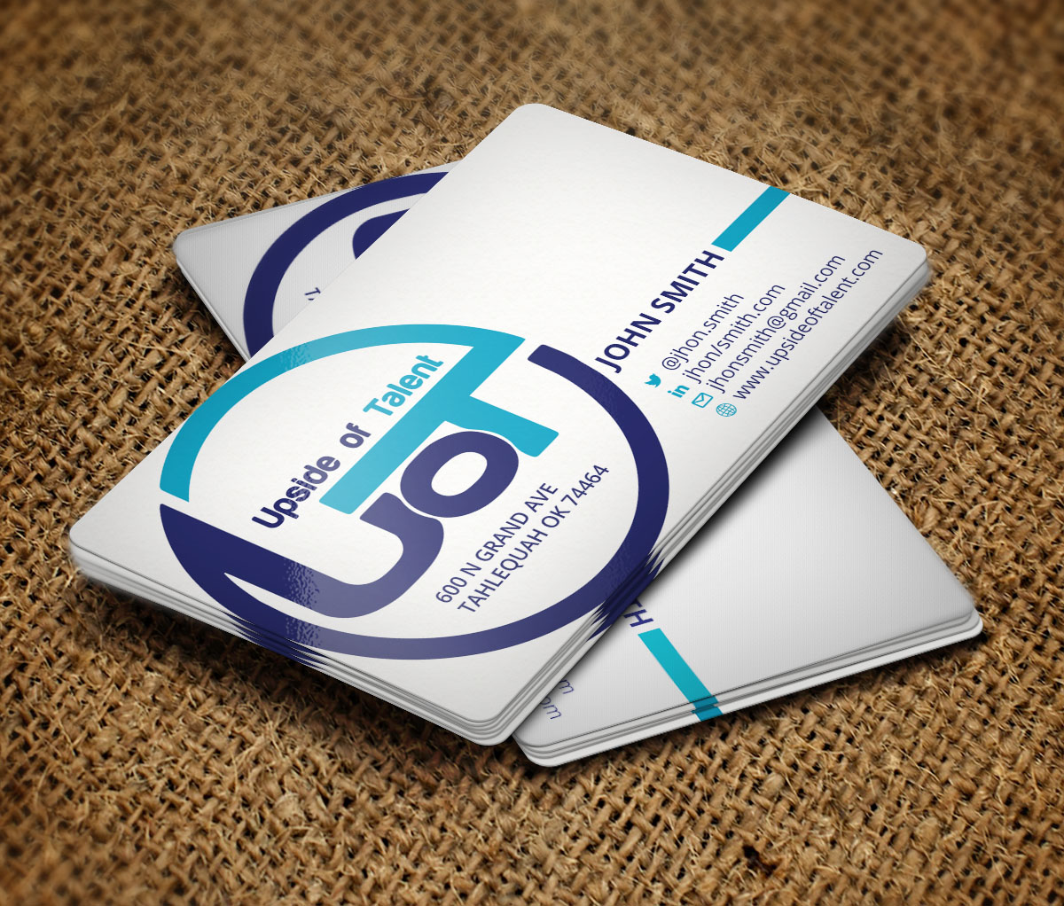 Business Card Design by Verified artistry (Design garden) for Upside of Talent | Design #9362246