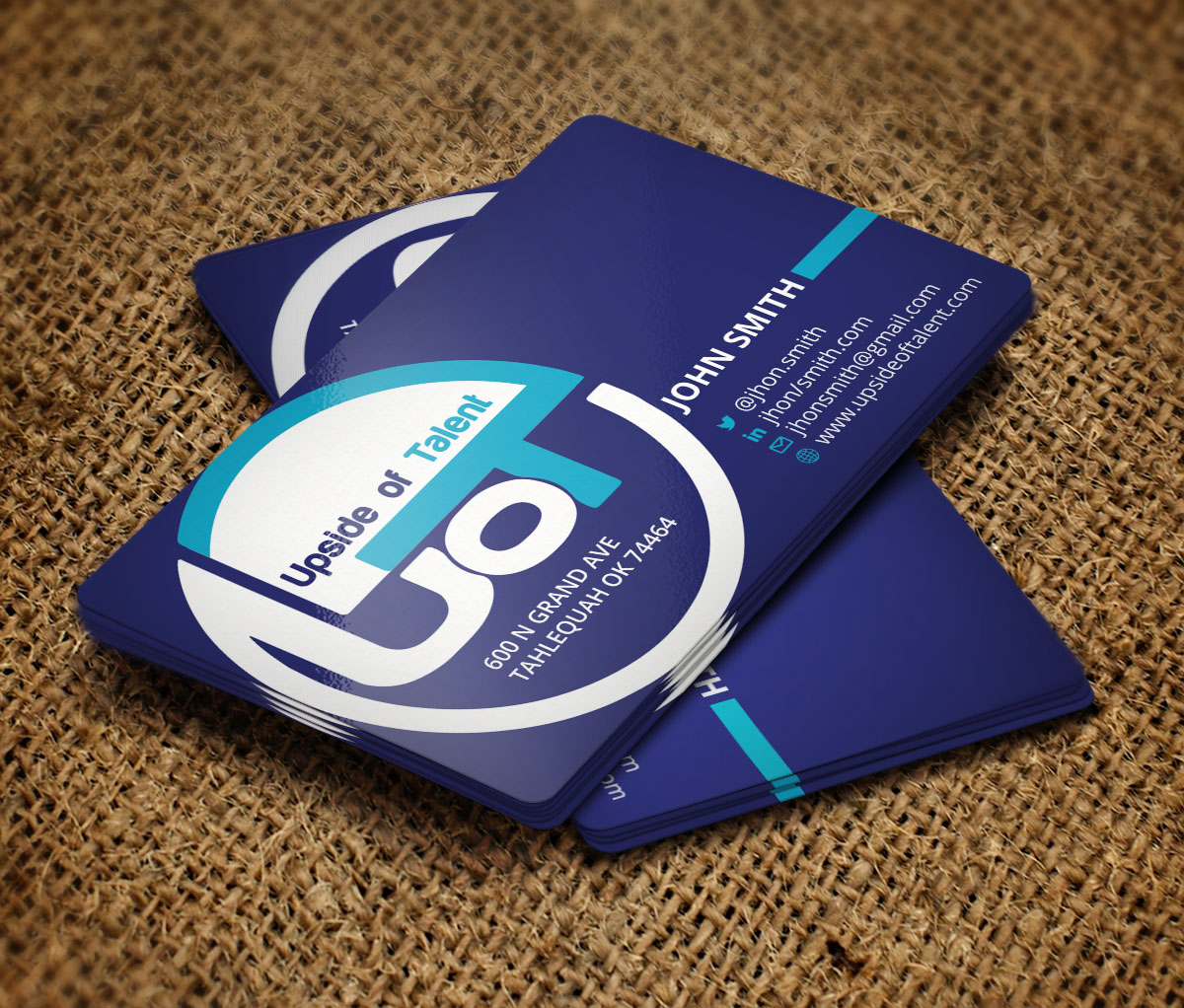 Business Card Design by Verified artistry (Design garden) for Upside of Talent | Design #9362247