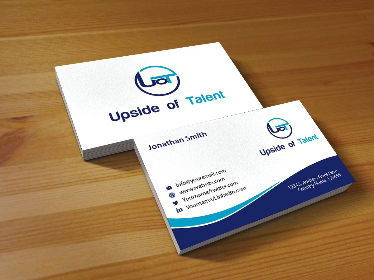 Business Card Design by Creations Box 2015 for Upside of Talent | Design #9372201
