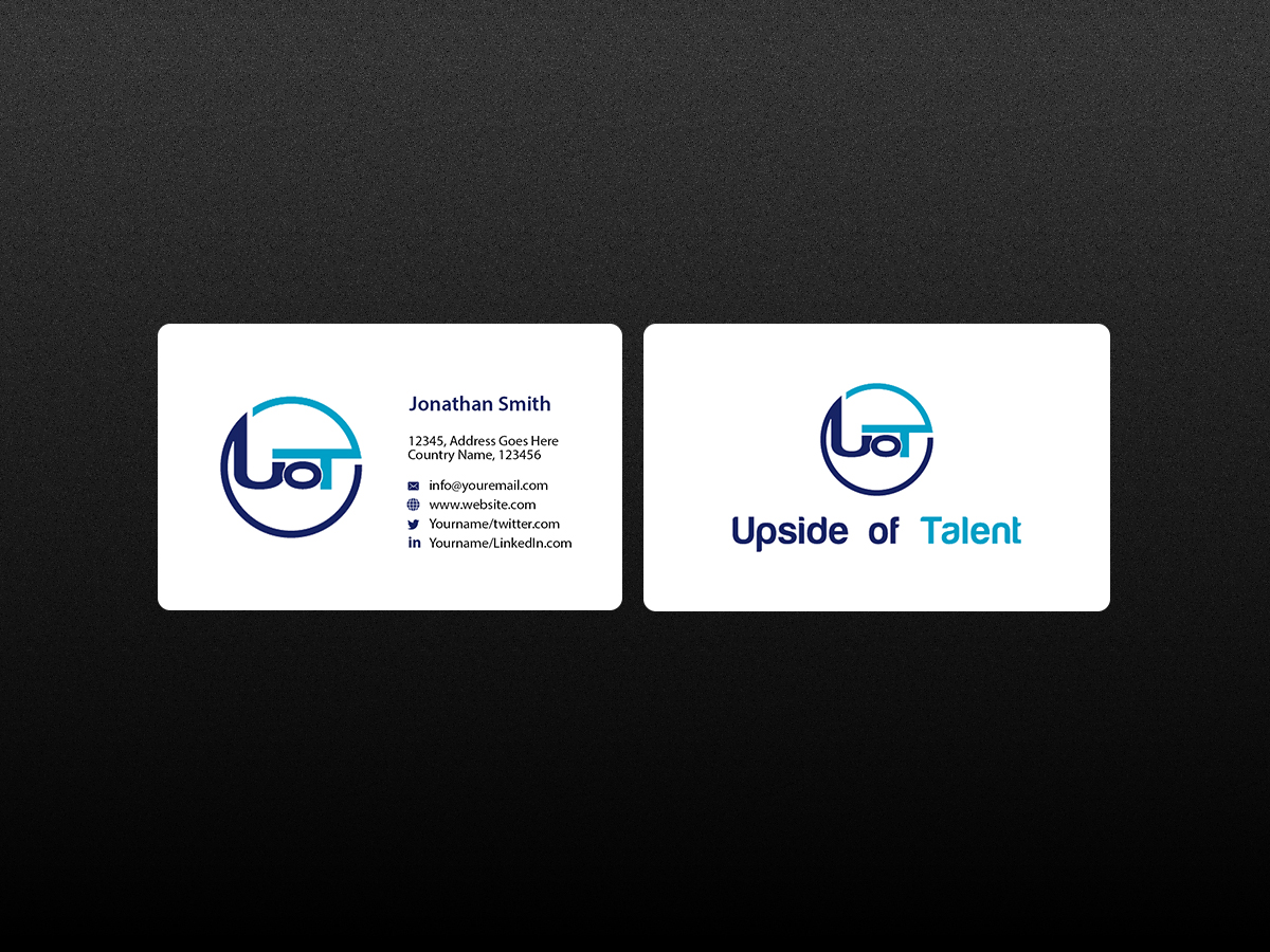 Business Card Design by Creations Box 2015 for Upside of Talent | Design #9372221