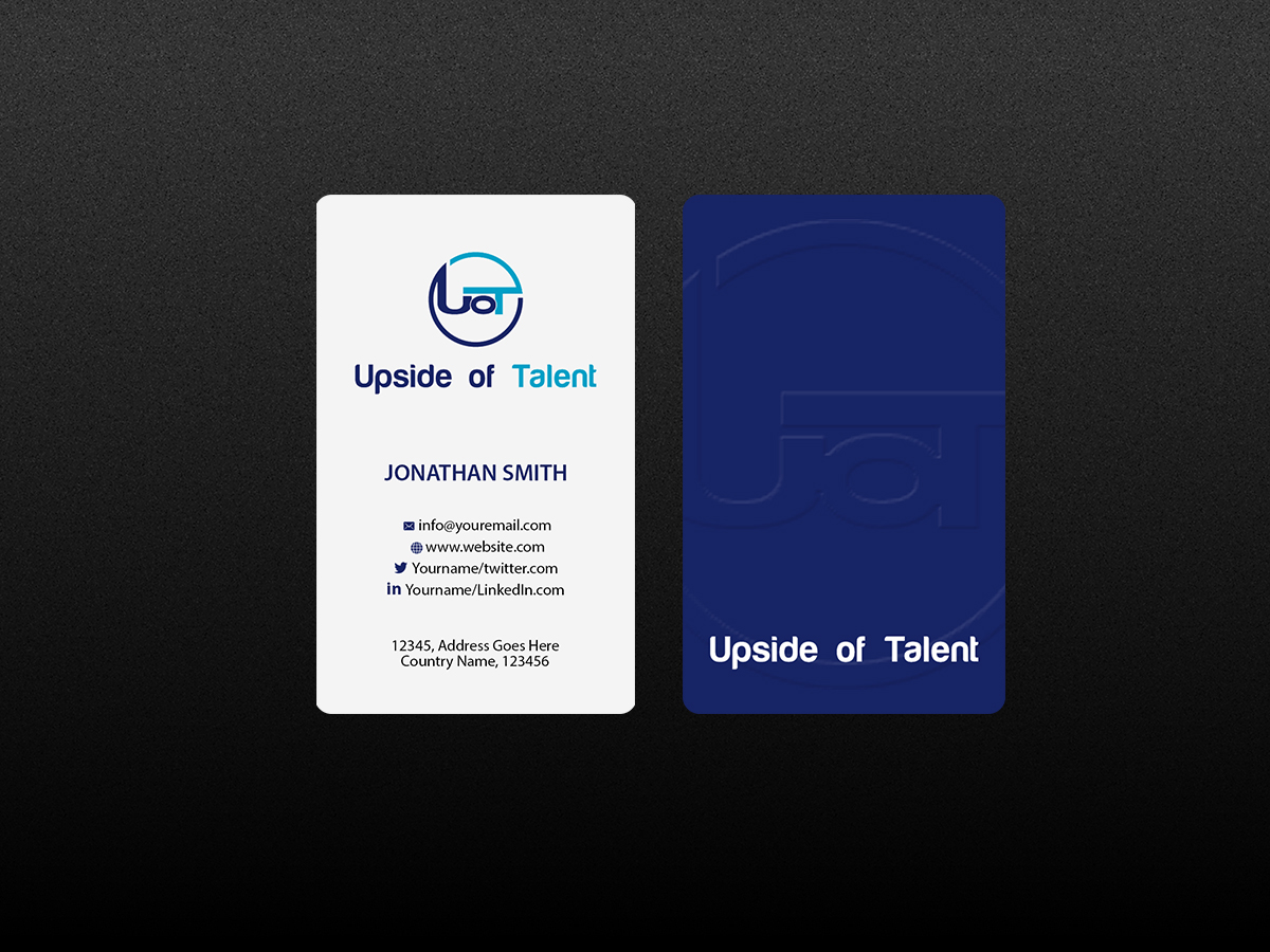 Business Card Design by Creations Box 2015 for Upside of Talent | Design #9372224