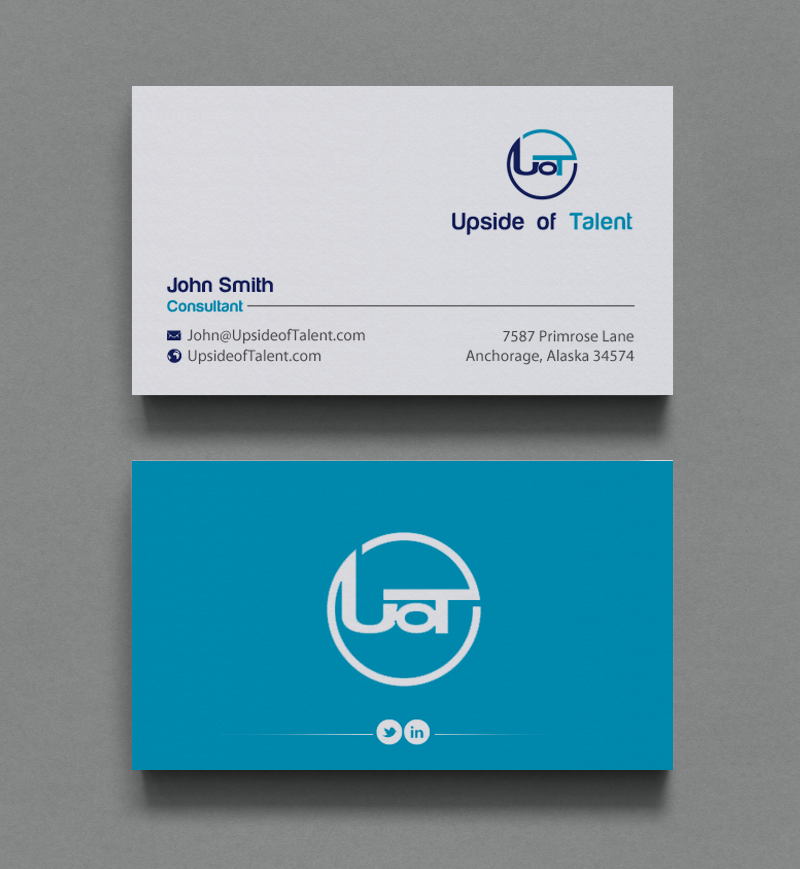 Business Card Design by chandrayaan.creative for Upside of Talent | Design #9362509
