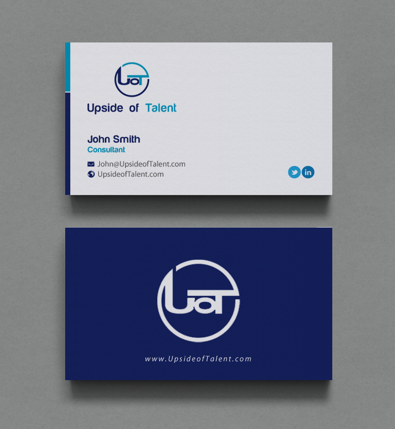 Business Card Design by chandrayaan.creative for Upside of Talent | Design #9376551
