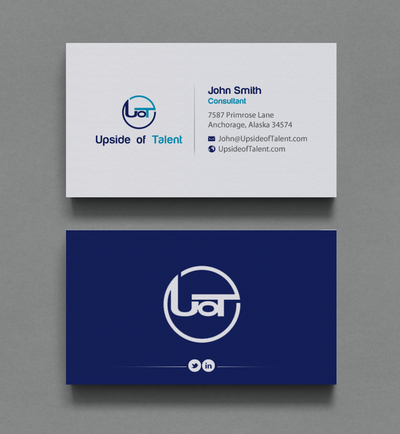 Visitenkarten-Design von chandrayaan.creative für Upside of Talent | Design #9376552