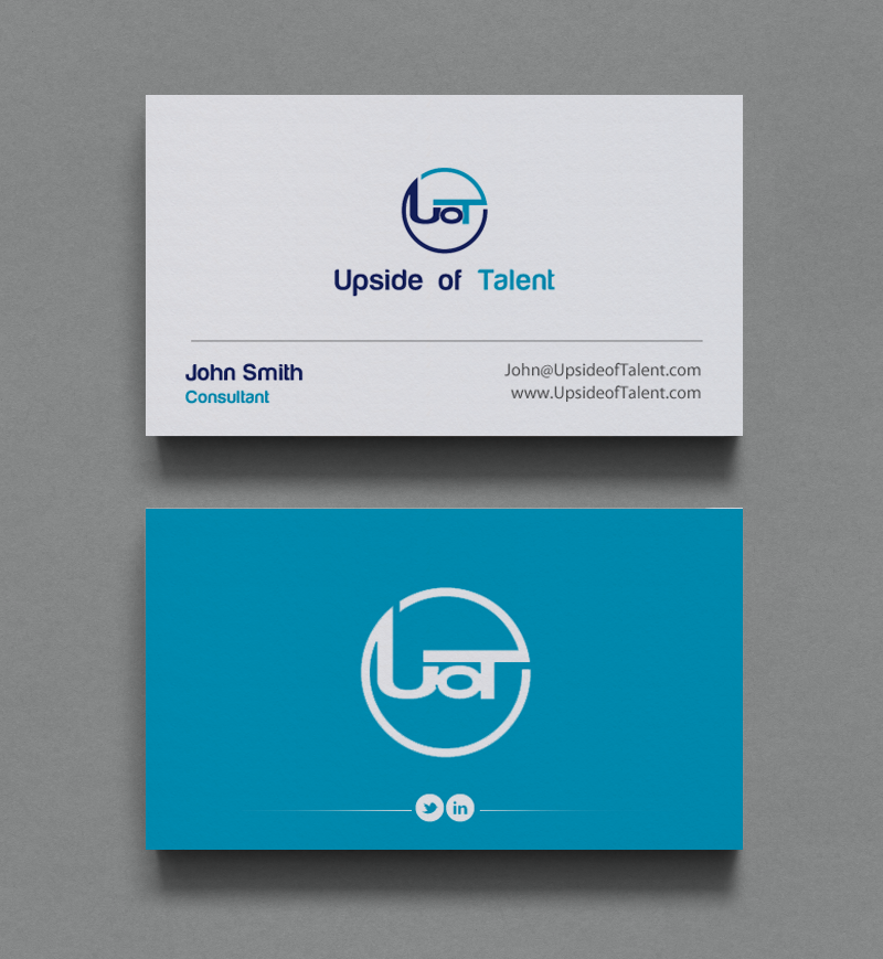 Business Card Design by chandrayaan.creative for Upside of Talent | Design #9376554