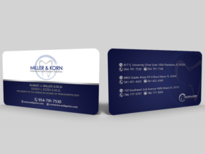 Business Card Design by Hardcore Design for Miller & Korn Periodontics and Implant Solutions | Design #9408434