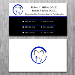 Business Card Design by Lanka Ama for Miller & Korn Periodontics and Implant Solutions | Design: #9375546