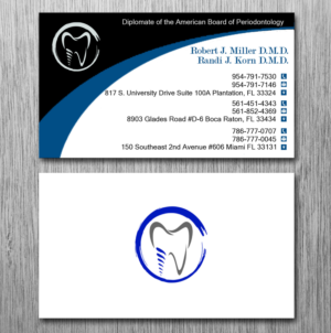 Business Card Design by Lanka Ama for Miller & Korn Periodontics and Implant Solutions | Design: #9375550