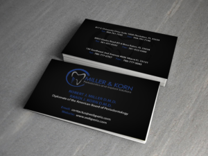Business Card Design by Creations Box 2015 for Miller & Korn Periodontics and Implant Solutions | Design: #9372264