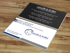 Business Card Design by Creations Box 2015 for Miller & Korn Periodontics and Implant Solutions | Design: #9372274