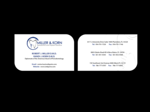 Business Card Design by Creations Box 2015 for Miller & Korn Periodontics and Implant Solutions | Design: #9372278