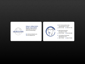 Business Card Design by Creations Box 2015 for Miller & Korn Periodontics and Implant Solutions | Design: #9372279