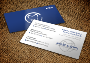 Business Card Design by chandrayaan.creative for Miller & Korn Periodontics and Implant Solutions | Design: #9380640