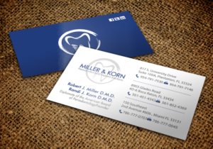 Business Card Design by chandrayaan.creative for Miller & Korn Periodontics and Implant Solutions | Design: #9380642