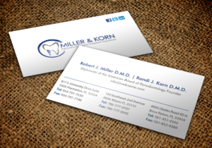 Business Card Design by chandrayaan.creative for Miller & Korn Periodontics and Implant Solutions | Design: #9403828