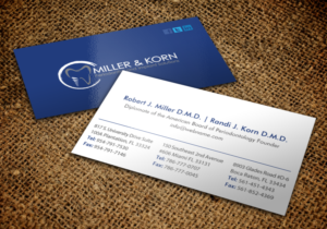 Business Card Design by chandrayaan.creative for Miller & Korn Periodontics and Implant Solutions | Design: #9403830