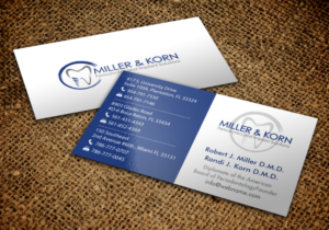 Business Card Design by chandrayaan.creative for Miller & Korn Periodontics and Implant Solutions | Design: #9404496