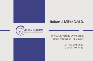 Business Card Design by Kelly Ong for Miller & Korn Periodontics and Implant Solutions | Design: #9382355
