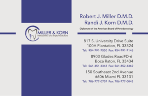 Business Card Design by Kelly Ong for Miller & Korn Periodontics and Implant Solutions | Design #9393402