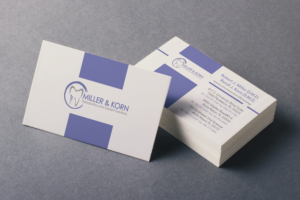 Business Card Design by Kelly Ong for Miller & Korn Periodontics and Implant Solutions | Design: #9393405
