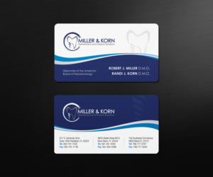 Business Card Design by logodentity for Miller & Korn Periodontics and Implant Solutions | Design: #9364720