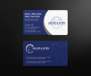 Business Card Design by logodentity for Miller & Korn Periodontics and Implant Solutions | Design: #9365127