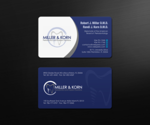 Business Card Design by logodentity for Miller & Korn Periodontics and Implant Solutions | Design: #9365128