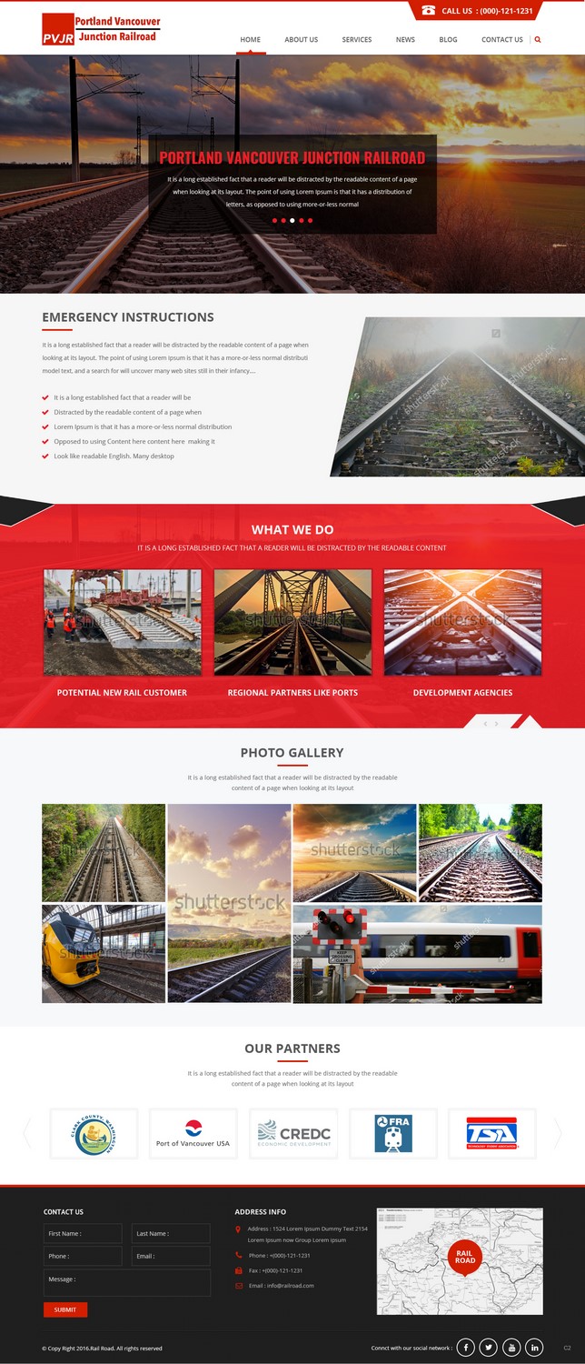 Diseño Web por pb para Portland Vancouver Junction Railroad | Diseño #9406167