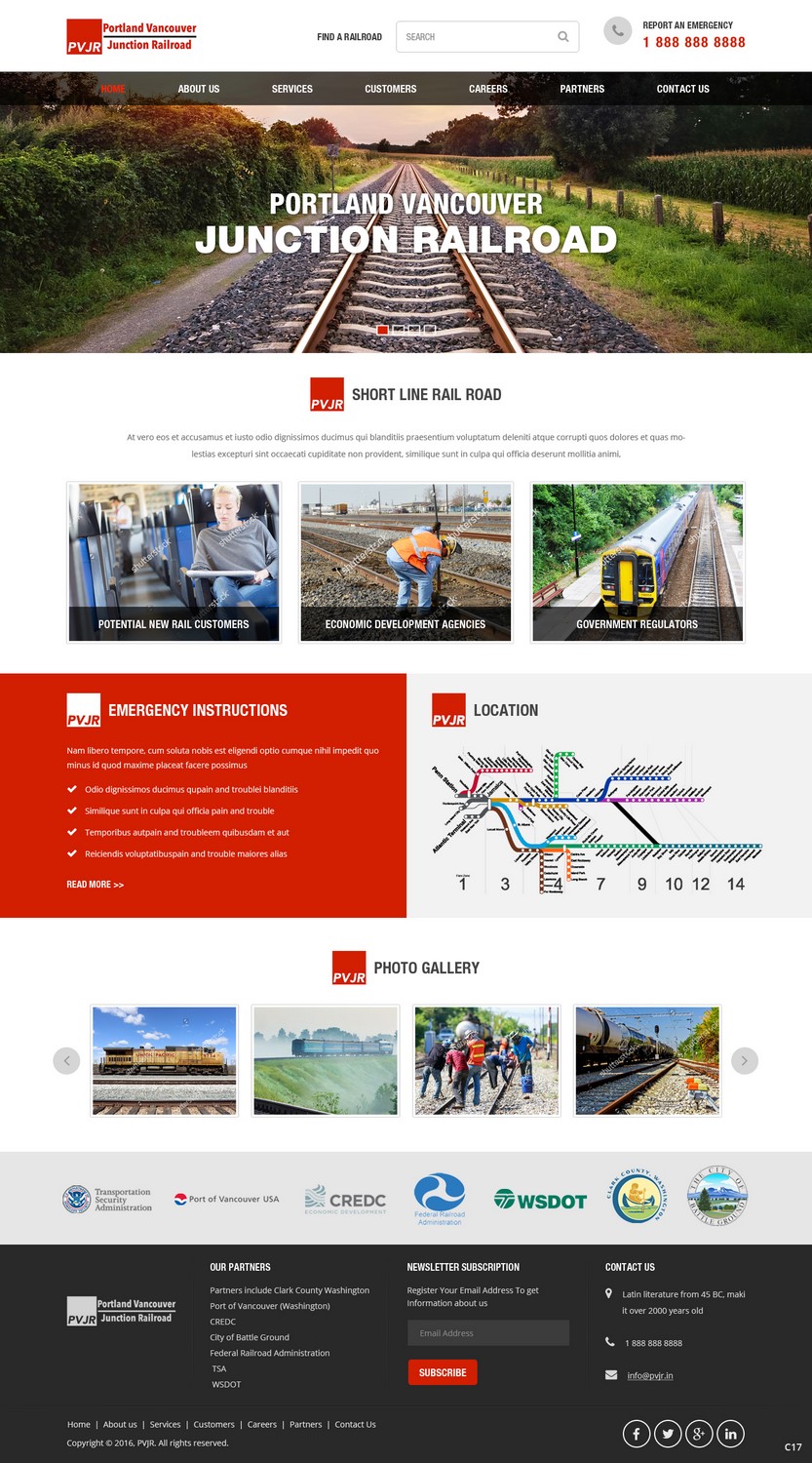 Web Design by pb for Portland Vancouver Junction Railroad | Design #9406168