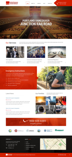 Web Design by pb for Portland Vancouver Junction Railroad | Design: #9406172