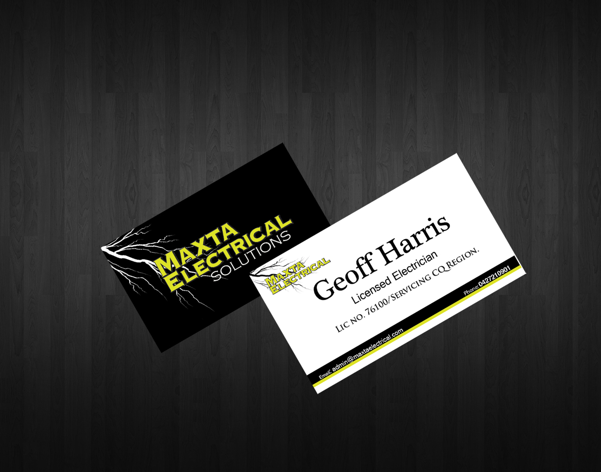 Business Card Design by  Sasko Kmetovich for Maxta Electrical Solutions | Design #2061455