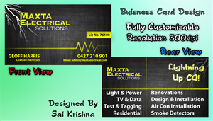 Design de Carte de Visite par Sai Krishna pour Maxta Electrical Solutions | Design #2055011