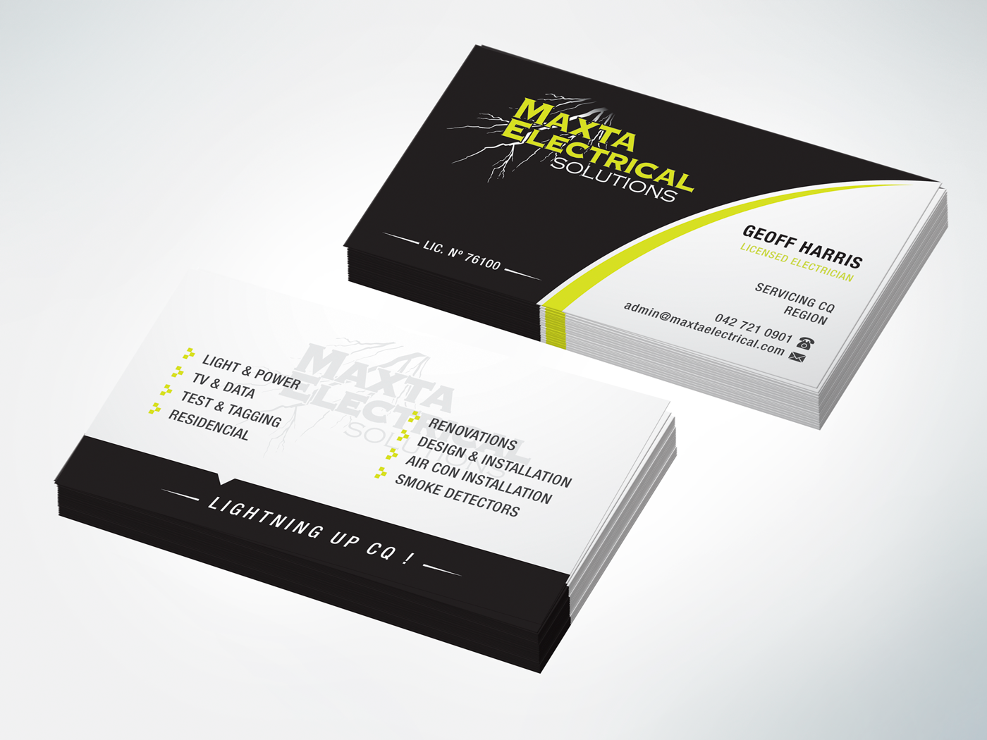 Business Card Design by edgar1van for Maxta Electrical Solutions | Design #2060239