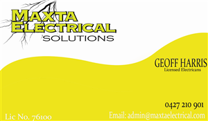 Design de Carte de Visite par JAYR pour Maxta Electrical Solutions | Design #2063349
