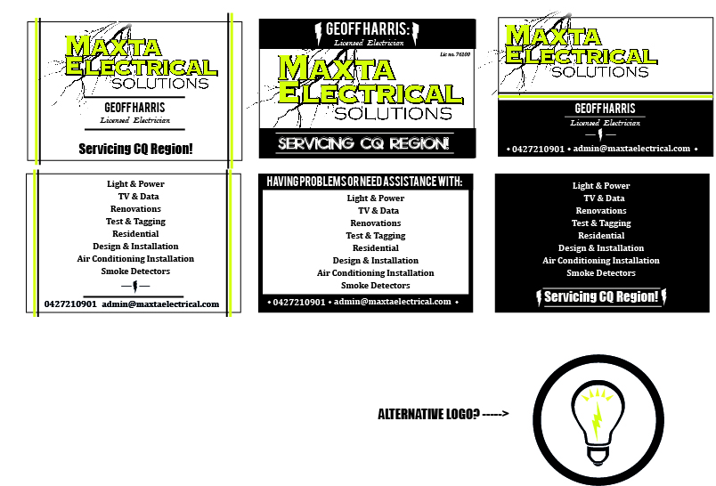 Business Card Design by MynameisCharl for Maxta Electrical Solutions | Design #2056296
