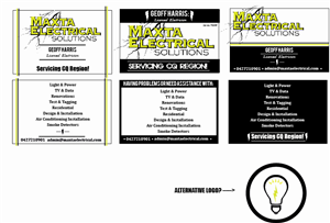 Design de Carte de Visite par MynameisCharl pour Maxta Electrical Solutions | Design #2056296
