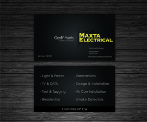 Business Card Design by FutureDesigne for Maxta Electrical Solutions | Design: #2060890