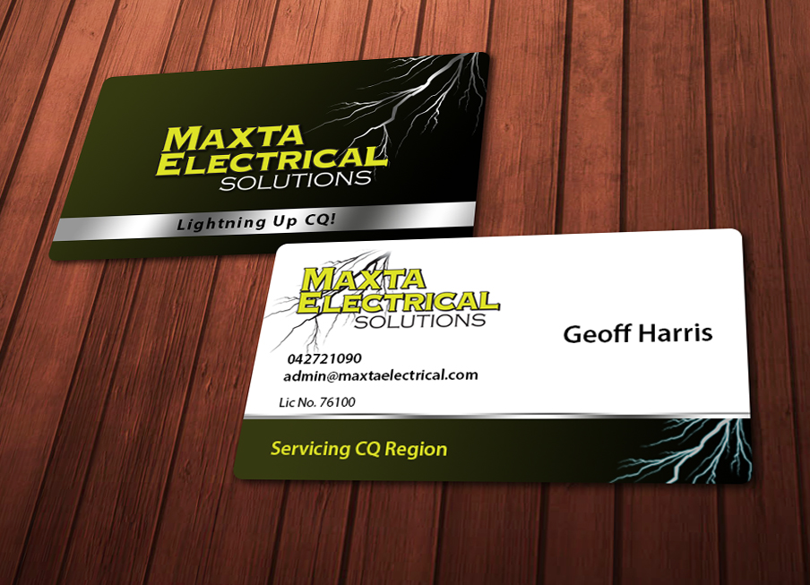Business Card Design by Chere for Maxta Electrical Solutions | Design #2066884