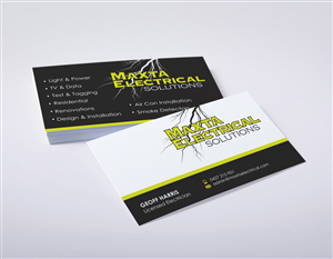 Business Card Design by logodentity for Maxta Electrical Solutions | Design: #2060531