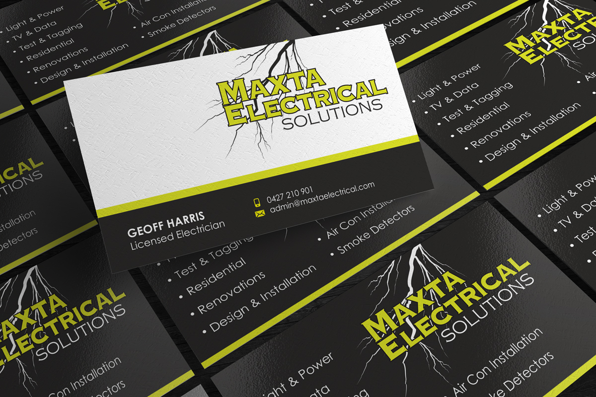 Business Card Design by logodentity for Maxta Electrical Solutions | Design #2060536